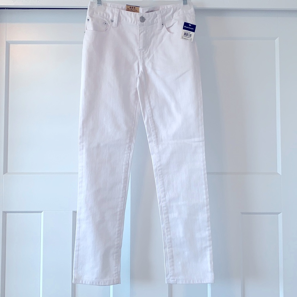 NEW  RALPH LAUREN-  Girls White Denim Skinny Jeans- size 10